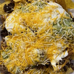 a plate of nachos