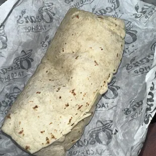 Chorizo Breakfast Burrito added guacamole