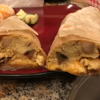 Steak, Egg and Cheese Burrito Breakfast