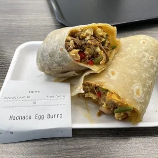 Machaca, Egg, Cheese Burrito Breakfast