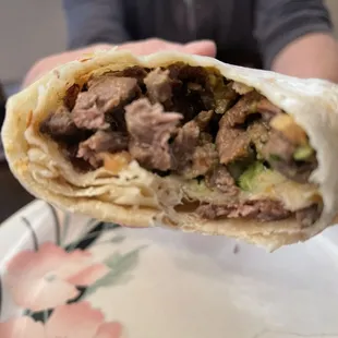 Carne asada burrito