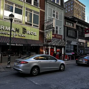 a view of a city street