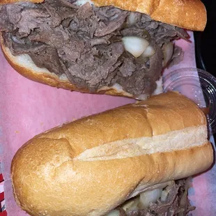 One  Cheesesteak is XL