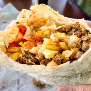 California burrito with carne asada