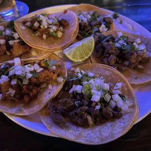 a plate of tacos
