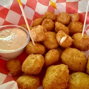 Cheese Curds with Bacon Ranch