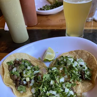 $1.00 tacos and lime beer