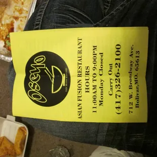 Menu Front