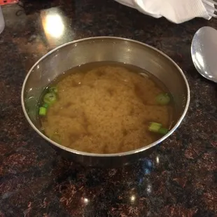 Miso soup with lunch