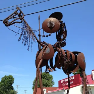 Don Quixote stands guard.