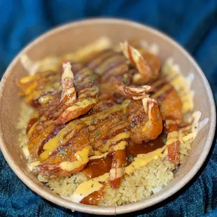 Fried shrimp bowl