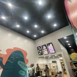 Nice and warm interior Thai Express restaurant.