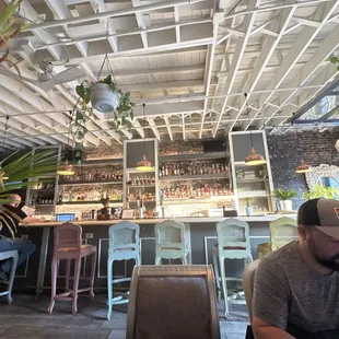 a man sitting at the bar