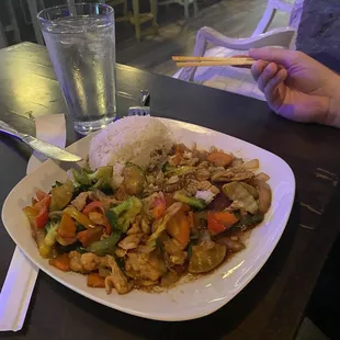 Pad Pad Mixed Veggies with Chicken (from our first visit 9/10)