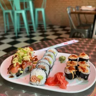 sushi, sushi and sashimi, food, sashimi
