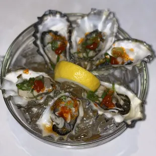 Half shell oysters