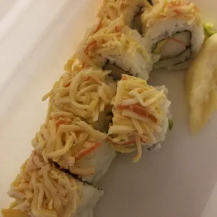 Takeout order of shrimp roll