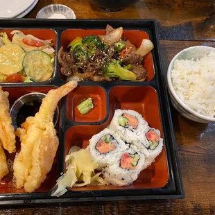 Bento Box* With Spicy Tuna Roll and Beef Bulgogi