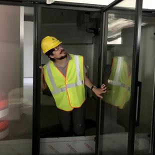 Jeffrey, our General Manager, checking out our dairy coolers.