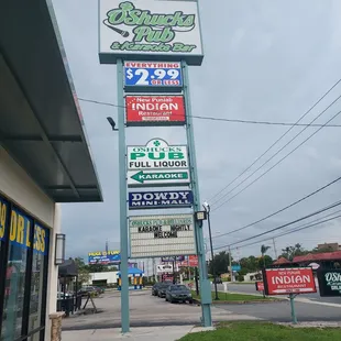 the sign