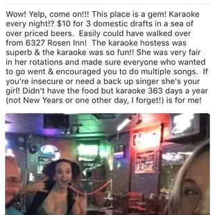 This bar was great.  Sorry if I sent anyone to the wrong place trying to get their karaoke on.