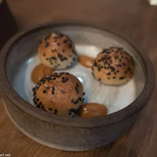 Little meat buns. Would have been better steamed?