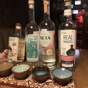 Mezcal flight