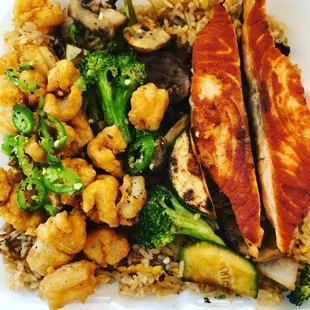 Calamari (spicy) &amp; Salmon