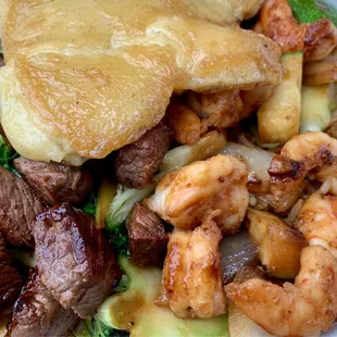 @ColumbusFoodDude (steak &amp; shrimp with egg yoke)