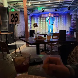 a man on stage