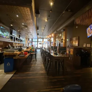 Just the bar area looking toward the front of the building.