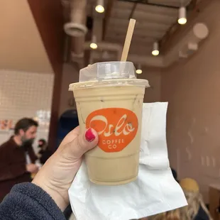 Iced latte $5.50 + $0.75 for one ounce of vanilla.