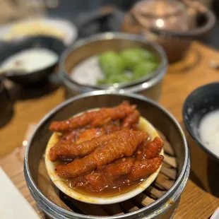 Steamed Spinach Dumplings Steamed Chicken Feet