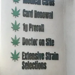 We have a doctor on site for medical card applications along with card renewals. We have a extensive strain selection to fill your needs!