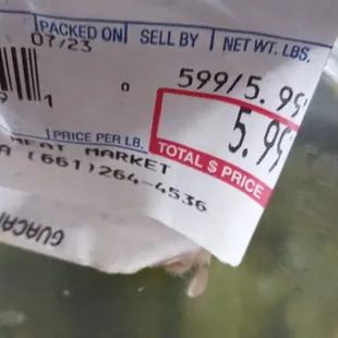 a price label on a bowl of broth