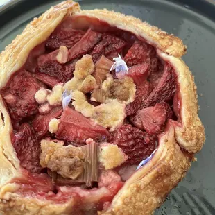 Strawberry and rhubarb galette