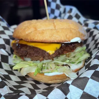 Vegan Teriyaki Cheeseburger