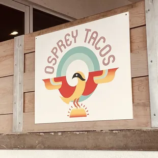 a sign for osprey tacos