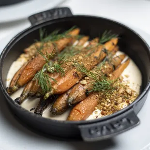 carrots in a skillet