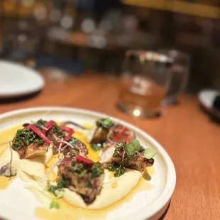 a plate of food on a table