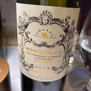 a bottle of wine on a table