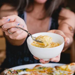 Stone-ground parmesan grits