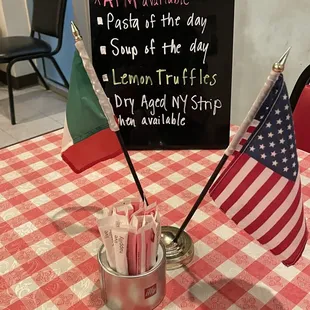 Cash only &amp; daily specials