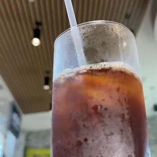 Scotch Bonnet Iced Tea. Tea infused with decaying hot peppers, an Oklahoma specialty I guess.