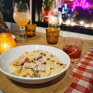 One of their many delicious pasta dishes! Highly recommend for a date night