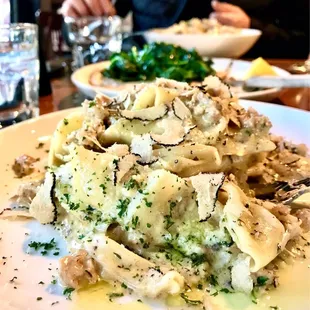 Pappardelle al burro with black summer truffles