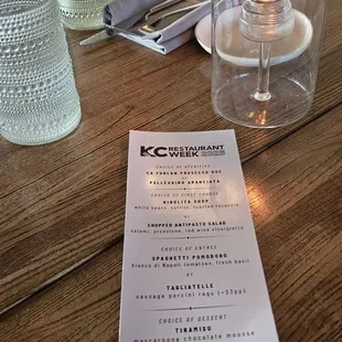 Kansas city restaurant week