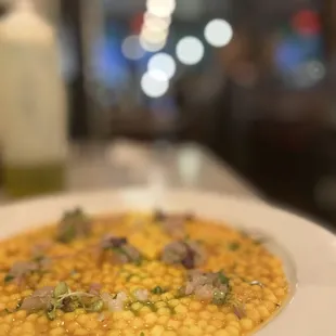 Fregola &amp; Red Snapper Tartare