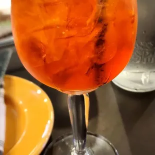 Aperol spritz and cabonara