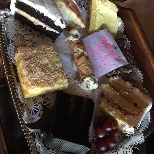 Scrumptious dessert features of the day.